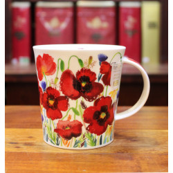 Mug Dunoon Fleurs coquelicots - Compagnie Anglaise des Thés