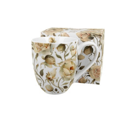 Mug Maxi Roses Anglaises blanches  - Compagnie Anglaise des Thés