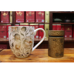 Mug Maxi Roses Anglaises blanches  - Compagnie Anglaise des Thés