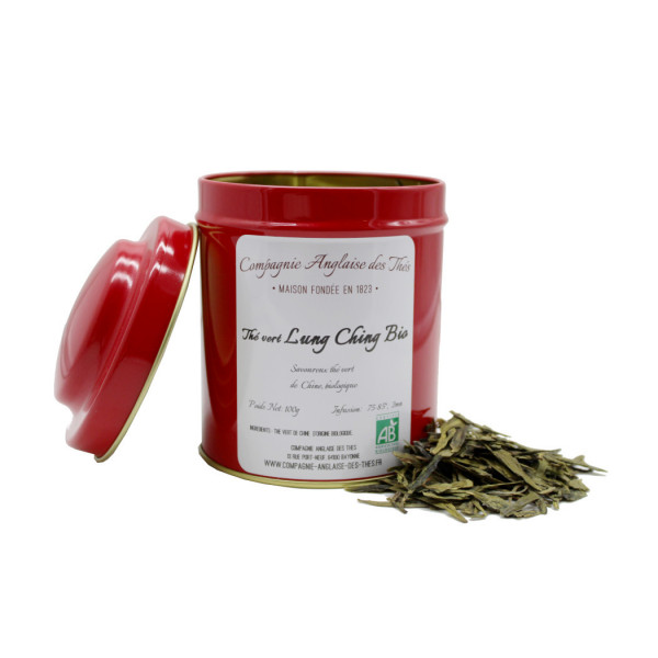 Thé nature de Chine - Boîte de thé vert LUNG CHING BIO - Compagnie Anglaise des Thés